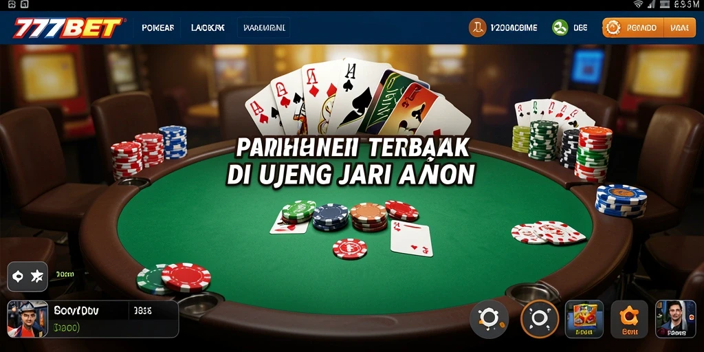Screenshot gameplay 777BET yang menunjukkan momen menegangkan saat bermain Poker.