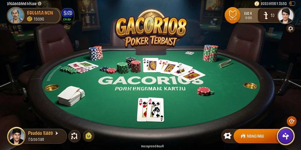 Tampilan gameplay seru Poker di GACOR108.