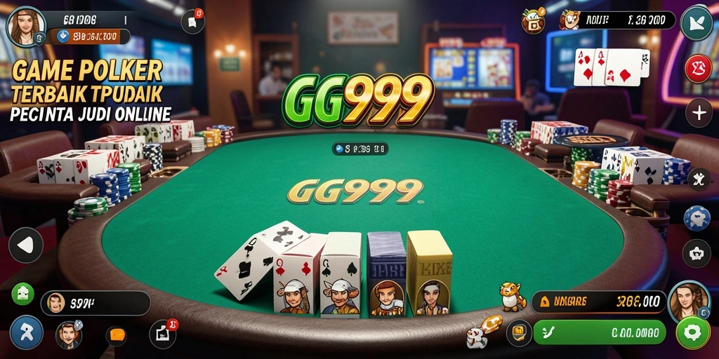 Tampilan permainan Poker yang seru dan mendebarkan di GG999.