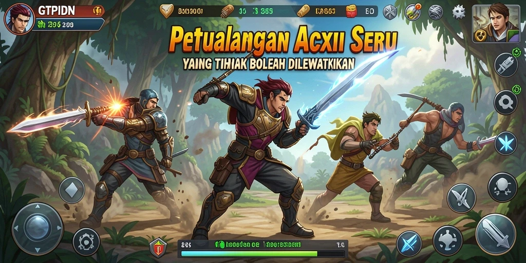 Tampilan gameplay GTPIDN yang menegangkan dan menarik.