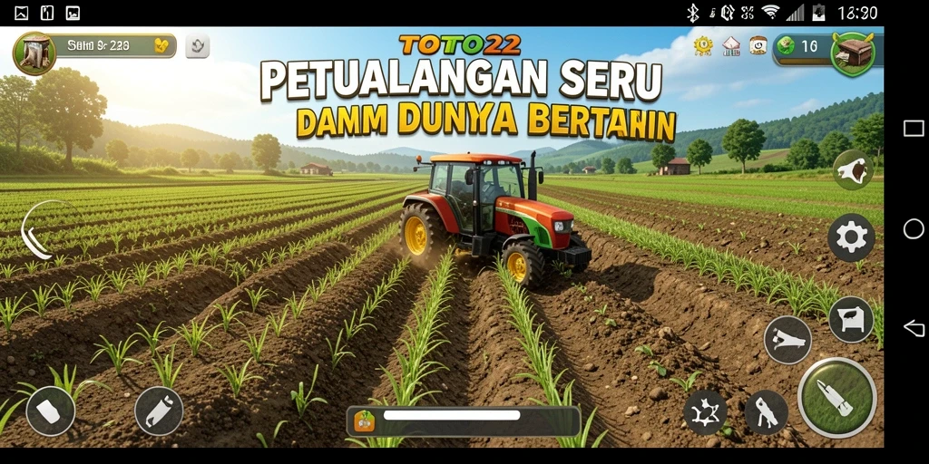 Tangkapan layar gameplay TOTO22 menampilkan aktivitas bertani yang menyenangkan.