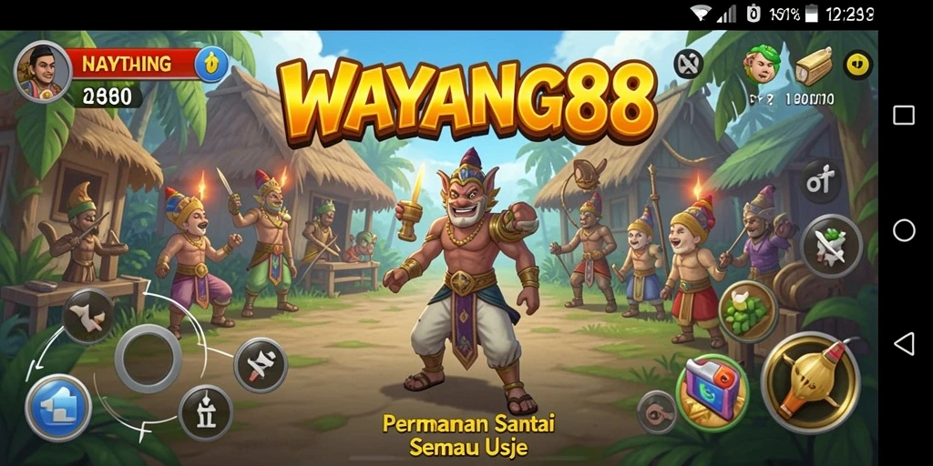 Tampilan menarik dari gameplay WAYANG88 yang penuh warna.